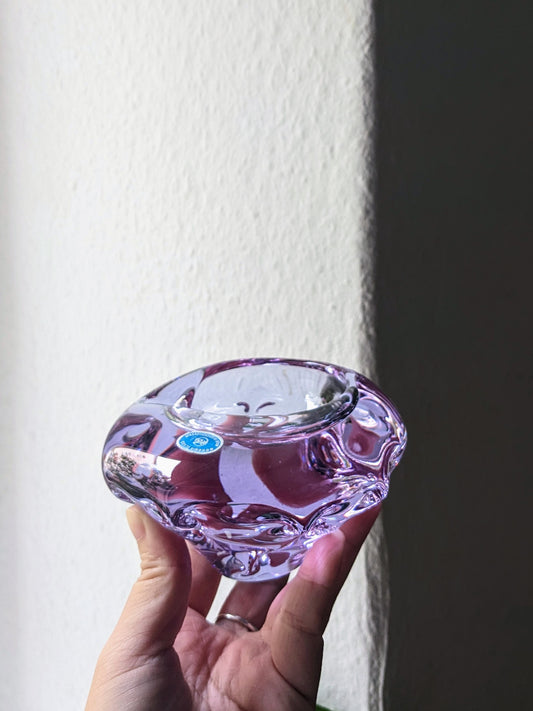 ◍ 捷克 60-80 年代 ◍ ZBS 粉紫色玻璃菸灰缸