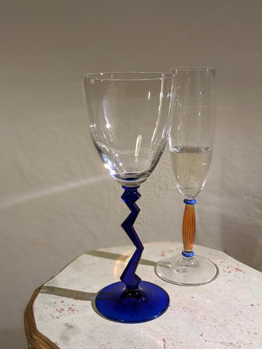 少見 ◍ 德國老杯子 ◍ Schott Zwiesel 鋸齒狀 水晶玻璃白酒杯